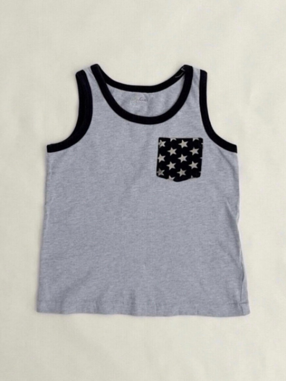 Kids Blue Tank Top with Star Pocket